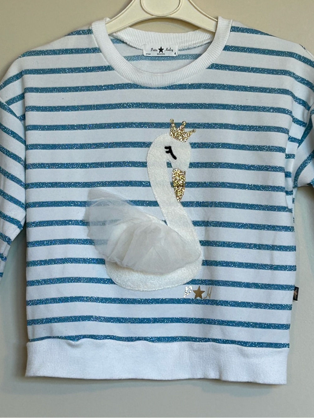 Sz4 Petit Hailey Glitter Swan Top